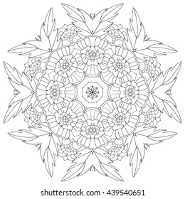 Mandala. Round Ornament.Vintage decorative elements. Oriental zentangle pattern, vector illustration. Islam and Arabic and Indian and turkish and pakistan, and chinese, ottoman motifs.