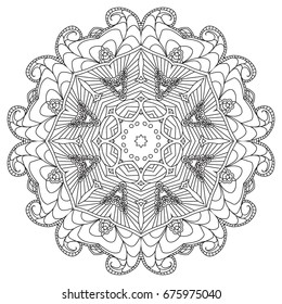 Mandala. Round Ornament.Vintage decorative elements. Oriental pattern, vector illustration. Islam, Arabic or Indian or turkish or pakistan or chinese or ottoman motifs.