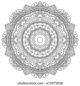 Mandala. Round Ornament.Vintage decorative elements. Oriental pattern, vector illustration. Islam, Arabic or Indian or turkish or pakistan or chinese or ottoman motifs.