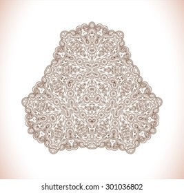 Mandala. Round pattern. Abstract elegance pattern. Hand drawn