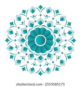 mandala round pattern vintage decorative elements oriental Indian henna tattoo vector set