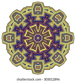 Mandala, round vector decorative ornament elements. Islam Arabic Indian backgrounds.