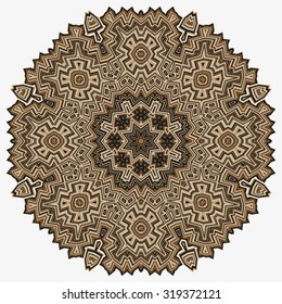 Mandala, round vector decorative ornament elements. Islam Arabic Indian backgrounds.