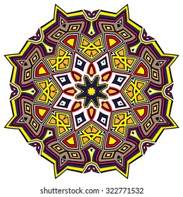 Mandala, round vector decorative ornament elements. Islam Arabic Indian backgrounds.