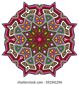 Mandala, round vector decorative ornament elements. Islam Arabic Indian backgrounds.
