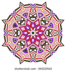 Mandala, round vector decorative ornament elements. Islam Arabic Indian backgrounds.