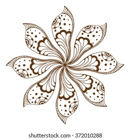 Mandala, round vector decorative ornament elements. Islam Arabic Indian brown and white backgrounds.