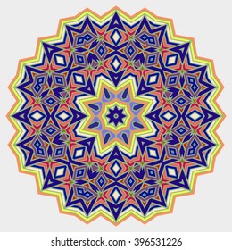 Mandala, round vector decorative ornament elements. Islam Arabic Indian backgrounds.