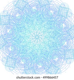 Mandala with sacred geometry symbols and elements. Alchemy, religion, philosophy, astrology and spirituality. Magic abstract sign. Geometric shapes. Universal background.