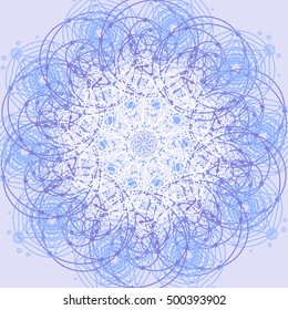 Mandala with sacred geometry symbols and elements. Alchemy, religion, philosophy, astrology and spirituality. Magic abstract sign. Geometric shapes. Universal background.