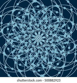 Mandala with sacred geometry symbols and elements. Alchemy, religion, philosophy, astrology and spirituality. Magic abstract sign. Geometric shapes. Universal background.