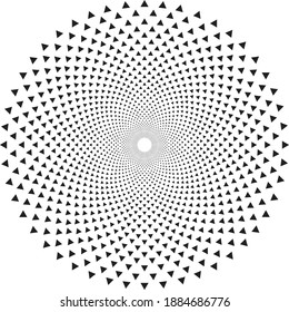 Mandala sacred triangle black and white
