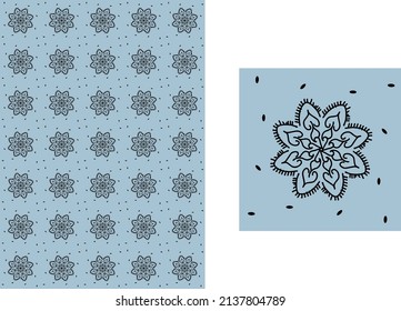 Mandala Obtención de imágenes de vectores de patrones orientales sin costura para los tejidos y fondos gráficos y también diseño de hormigas de niñas 