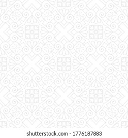 Mandala. Seamless Ornament Pattern black