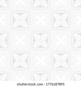 Mandala. Seamless Ornament Pattern black