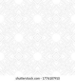 Mandala. Seamless Ornament Pattern black