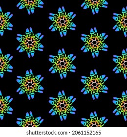 Mandala seamless pattern. Antique decorative elements. gradient color. Islamic, Arabic, Indian, Ottoman motifs.