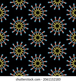 Patrón ininterrumpido de Mandala. Elementos decorativos antiguos. color de gradiente. Motivos islámicos, árabes, indios, otomanos.