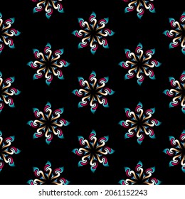 Mandala seamless pattern. Antique decorative elements. gradient color. Islamic, Arabic, Indian, Ottoman motifs.