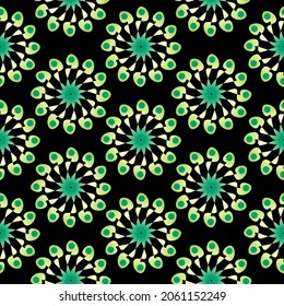 Mandala seamless pattern. Antique decorative elements. gradient color. Islamic, Arabic, Indian, Ottoman motifs.