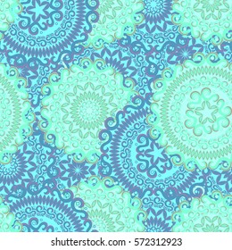 Mandala seamless pattern. Arabic ornament. Vector illustration.