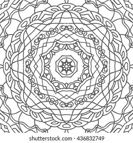 Mandala seamless pattern. Ethnic abstract decorative floral ornament. Hand drawn background. Islam, Arabic, Indian, turkish, pakistan, chinese, ottoman motifs.

