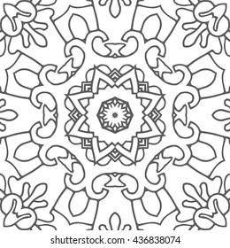 Mandala seamless pattern. Ethnic abstract decorative floral ornament. Hand drawn background. Islam, Arabic, Indian, turkish, pakistan, chinese, ottoman motifs. Background texture.
