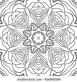 Mandala seamless pattern. Ethnic abstract decorative floral ornament. Hand drawn background. Islam, Arabic, Indian, turkish, pakistan, chinese, ottoman motifs. Background texture.
