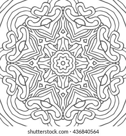 Mandala seamless pattern. Ethnic abstract decorative floral ornament. Hand drawn background. Islam, Arabic, Indian, turkish, pakistan, chinese, ottoman motifs. Background texture.

