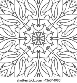 Mandala seamless pattern. Ethnic abstract decorative floral ornament. Hand drawn background. Islam, Arabic, Indian, turkish, pakistan, chinese, ottoman motifs. Background texture.