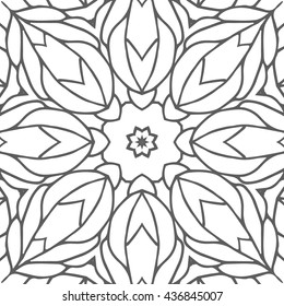 Mandala seamless pattern. Ethnic abstract decorative floral ornament. Hand drawn background. Islam, Arabic, Indian, turkish, pakistan, chinese, ottoman motifs. Background texture.