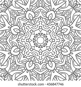 Mandala seamless pattern. Ethnic abstract decorative floral ornament. Hand drawn background. Islam, Arabic, Indian, turkish, pakistan, chinese, ottoman motifs. Background texture.
