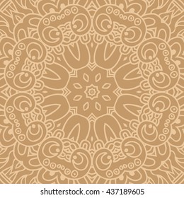Mandala seamless pattern. Ethnic abstract decorative floral ornament. Hand drawn background. Islam, Arabic, Indian, turkish, pakistan, chinese, ottoman motifs. Background texture.