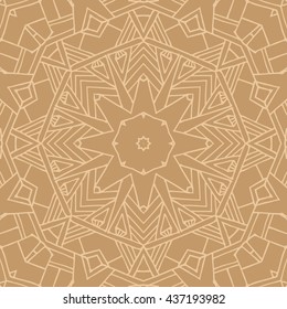 Mandala seamless pattern. Ethnic abstract decorative floral ornament. Hand drawn background. Islam, Arabic, Indian, turkish, pakistan, chinese, ottoman motifs. Background texture.