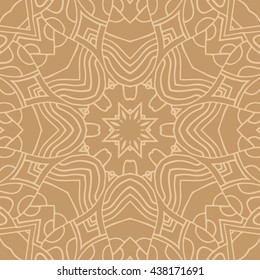 Mandala seamless pattern. Ethnic abstract decorative floral ornament. Hand drawn background. Islam, Arabic, Indian, turkish, pakistan, chinese, ottoman motifs. Background texture.