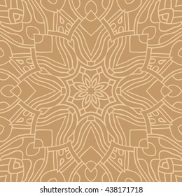 Mandala seamless pattern. Ethnic abstract decorative floral ornament. Hand drawn background. Islam, Arabic, Indian, turkish, pakistan, chinese, ottoman motifs. Background texture.