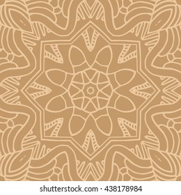 Mandala seamless pattern. Ethnic abstract decorative floral ornament. Hand drawn background. Islam, Arabic, Indian, turkish, pakistan, chinese, ottoman motifs. Background texture.