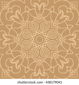 Mandala seamless pattern. Ethnic abstract decorative floral ornament. Hand drawn background. Islam, Arabic, Indian, turkish, pakistan, chinese, ottoman motifs. Background texture.