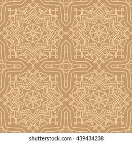 Mandala seamless pattern. Ethnic abstract decorative floral ornament. Hand drawn background. Islam, Arabic, Indian, turkish, pakistan, chinese, ottoman motifs. Background texture.