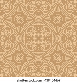 Mandala seamless pattern. Ethnic abstract decorative floral ornament. Hand drawn background. Islam, Arabic, Indian, turkish, pakistan, chinese, ottoman motifs. Background texture.
