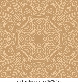 Mandala seamless pattern. Ethnic abstract decorative floral ornament. Hand drawn background. Islam, Arabic, Indian, turkish, pakistan, chinese, ottoman motifs. Background texture.