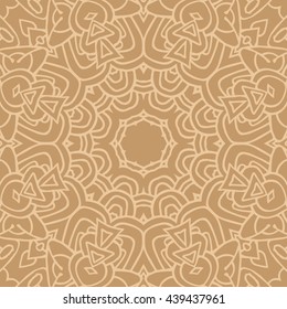 Mandala seamless pattern. Ethnic abstract decorative floral ornament. Hand drawn background. Islam, Arabic, Indian, turkish, pakistan, chinese, ottoman motifs. Background texture.