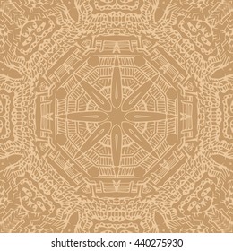 Mandala seamless pattern. Ethnic abstract decorative floral ornament. Hand drawn background. Islam, Arabic, Indian, turkish, pakistan, chinese, ottoman motifs. Background texture.