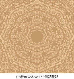 Mandala seamless pattern. Ethnic abstract decorative floral ornament. Hand drawn background. Islam, Arabic, Indian, turkish, pakistan, chinese, ottoman motifs. Background texture.