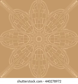 Mandala seamless pattern. Ethnic abstract decorative floral ornament. Hand drawn background. Islam, Arabic, Indian, turkish, pakistan, chinese, ottoman motifs. Background texture.