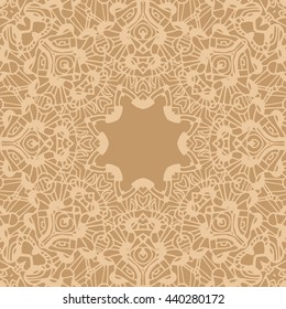 Mandala seamless pattern. Ethnic abstract decorative floral ornament. Hand drawn background. Islam, Arabic, Indian, turkish, pakistan, chinese, ottoman motifs. Background texture.