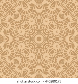 Mandala seamless pattern. Ethnic abstract decorative floral ornament. Hand drawn background. Islam, Arabic, Indian, turkish, pakistan, chinese, ottoman motifs. Background texture.