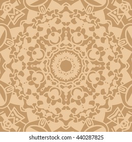Mandala seamless pattern. Ethnic abstract decorative floral ornament. Hand drawn background. Islam, Arabic, Indian, turkish, pakistan, chinese, ottoman motifs. Background texture.