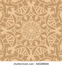 Mandala seamless pattern. Ethnic abstract decorative floral ornament. Hand drawn background. Islam, Arabic, Indian, turkish, pakistan, chinese, ottoman motifs. Background texture.