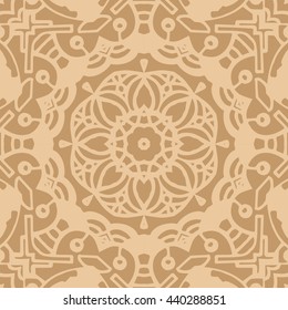 Mandala seamless pattern. Ethnic abstract decorative floral ornament. Hand drawn background. Islam, Arabic, Indian, turkish, pakistan, chinese, ottoman motifs. Background texture.